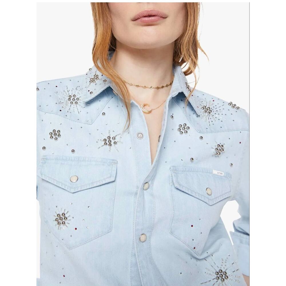 Chic Mother More Is More Denim Shirt - Size S - New! - Picture 2 of 12